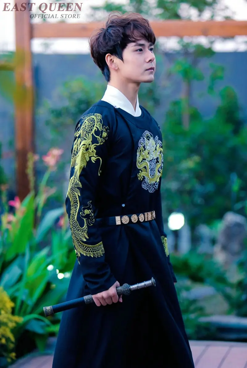 Китайский воин костюм Хана династии Цин старинная Китайская одежда hanfu мужские cheongsam qipao FF1138