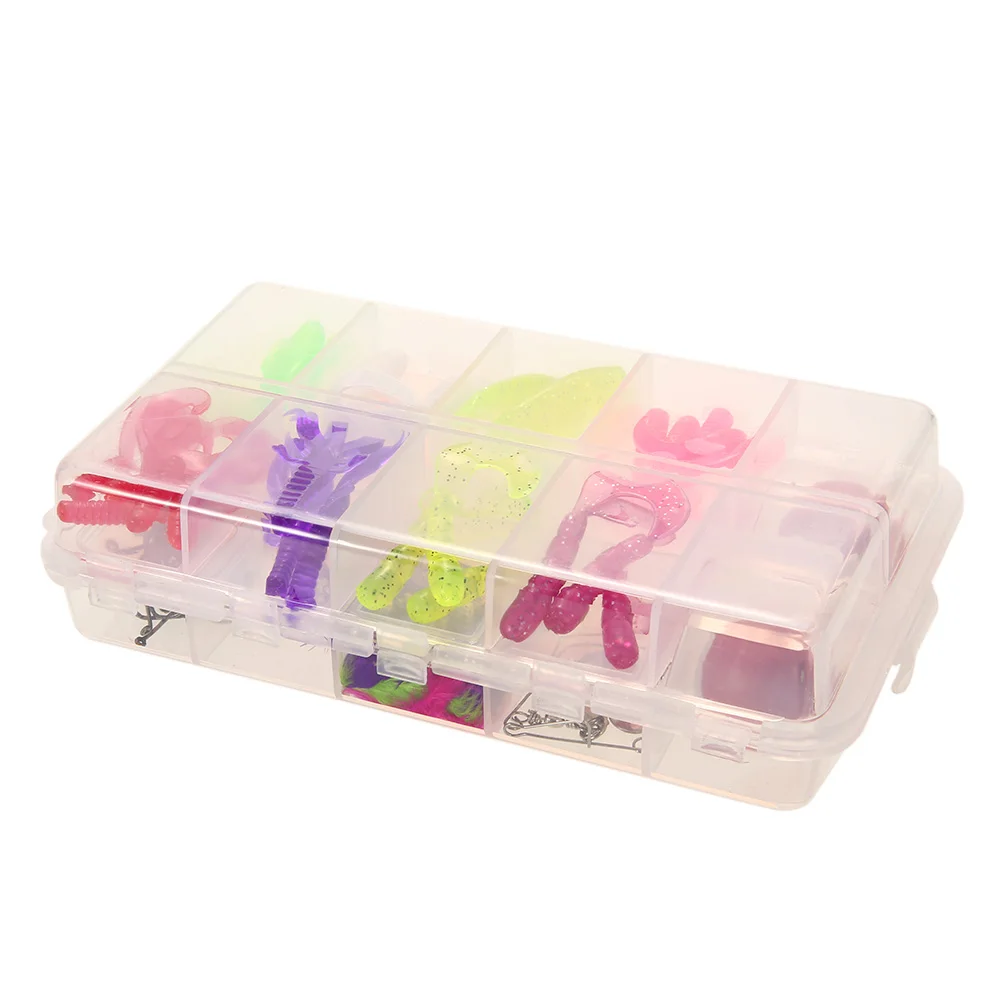 100 шт. набор рыболовных приманок мягкий рыболовный крючок поворотный грузило