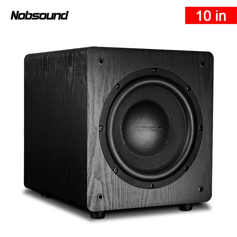 Nobsound SW-100 Wood 250W 10-дюймовый активный сабвуфер колонки для компьютера MP3 |
