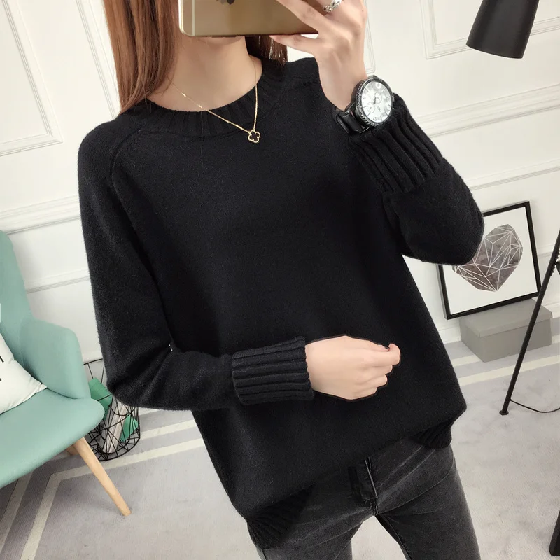 Women Pullover Sweater 2017 Winter New Brand Fashion Warm Pullovers High Quality Candy Colors pull femme Comfort Soft Wool top | Женская