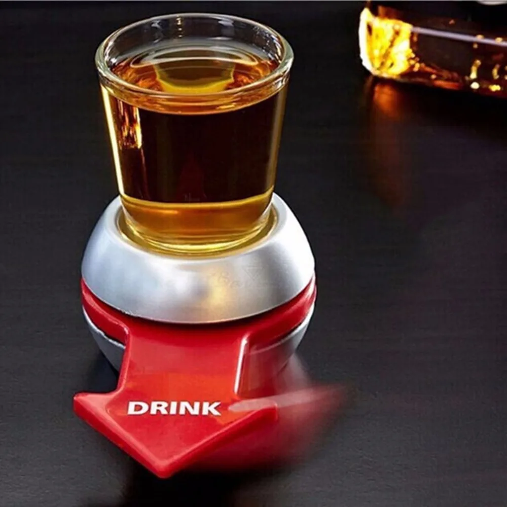 Горячие вращающиеся детские игрушки Spining Wheel Spin The Shot Glass Drinking Game Bar веселые