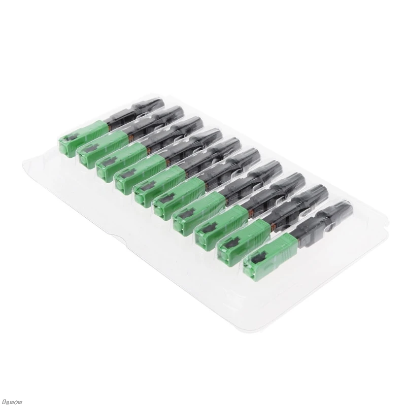 

100 Pcs SC/APC Optical Fast Connector Ear Adapter Fiber Quick Connector Flange Damom