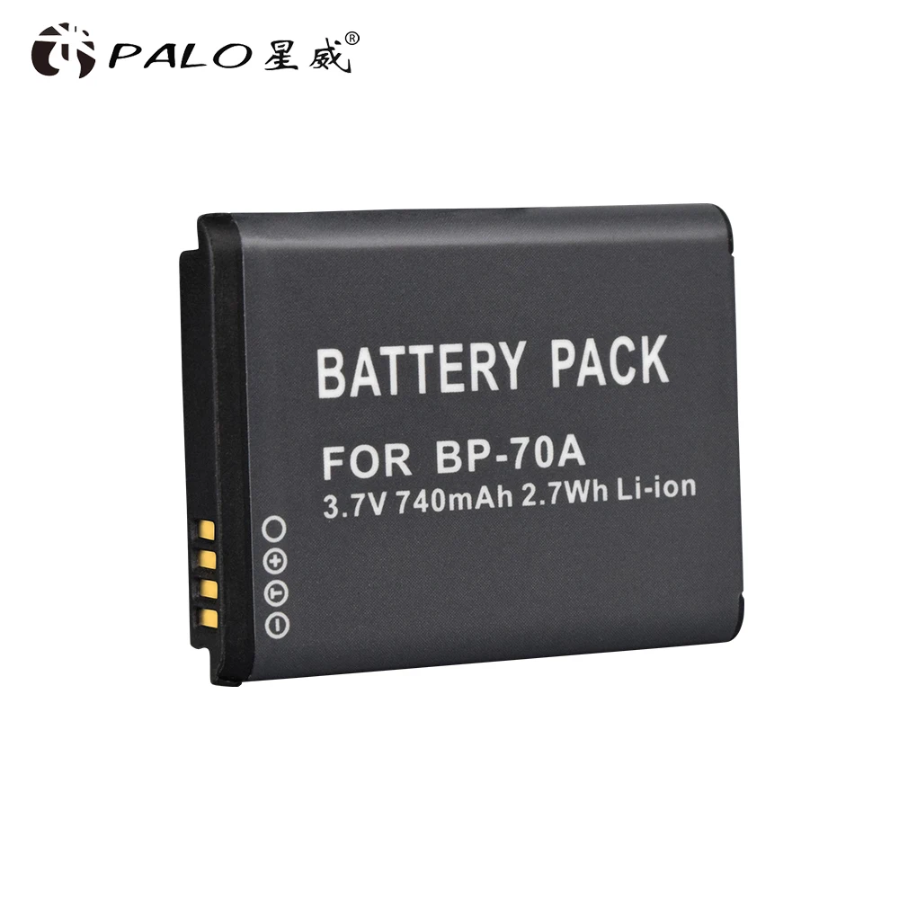 Аккумуляторная литий ионная батарея PALO для камеры SAMSUNG ES PL ST SL TL 740 мАч BP70A ES65 ES70 ES73