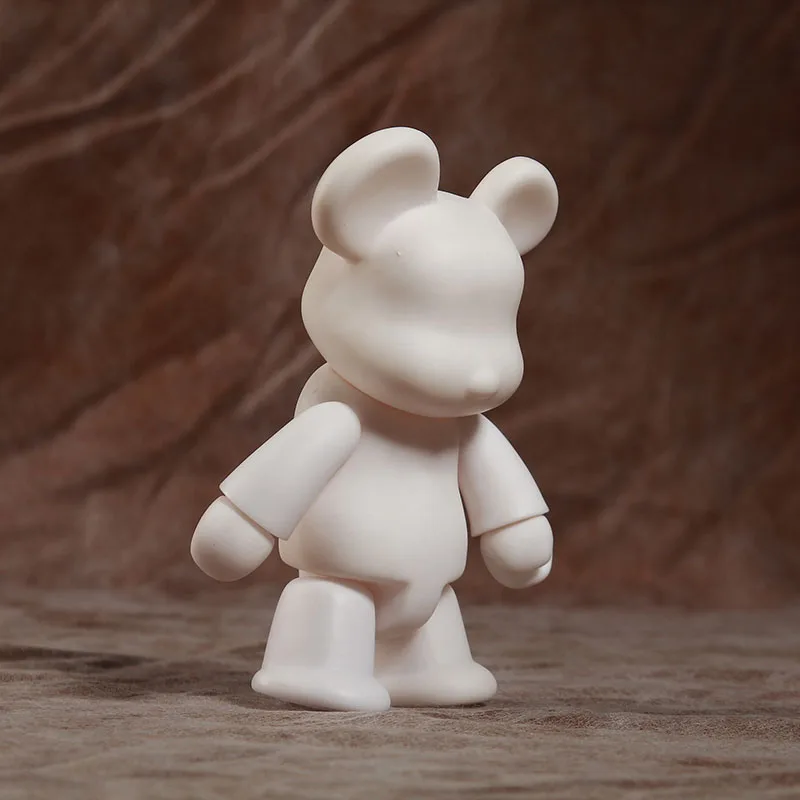 1 шт. экшн фигурка Qee Bear Q2 POPOBE/MOMO самодельная раскраска белый цвет с