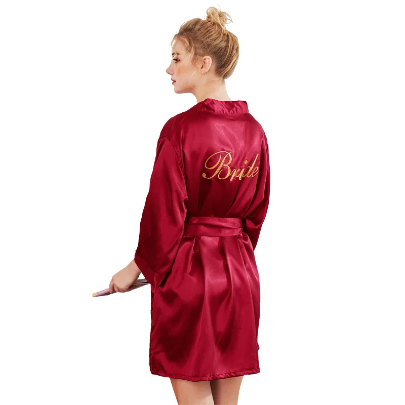 Женский банный халат с буквенным принтом для невесты подружки матери