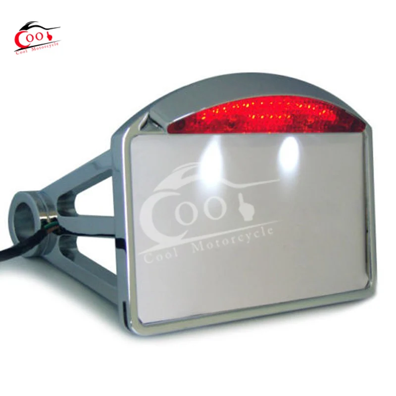 Горизонтальная алюминиевая отделка номерной знак мотоцикла светодиодный задний