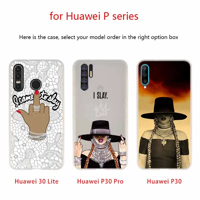 Новый мягкий силиконовый чехол MLLSE beyonce you slay из ТПУ для Huawei P50 P30 P40 P20 Pro P10 Lite P Smart Z