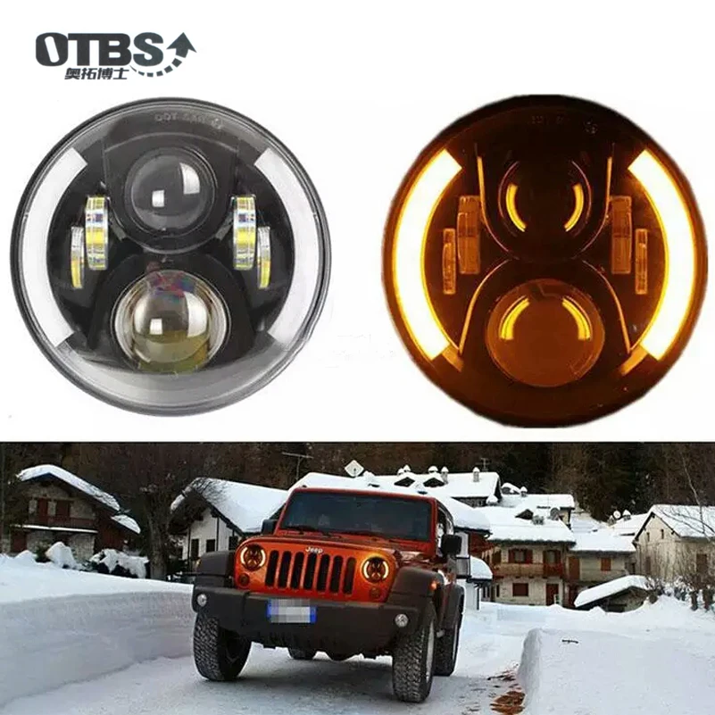 Круглые светодиодные фары для Jeep Wrangler JK TJ LJ lada niva 4x4 suzuki samurai Hummer H1 H2 | Автомобили и