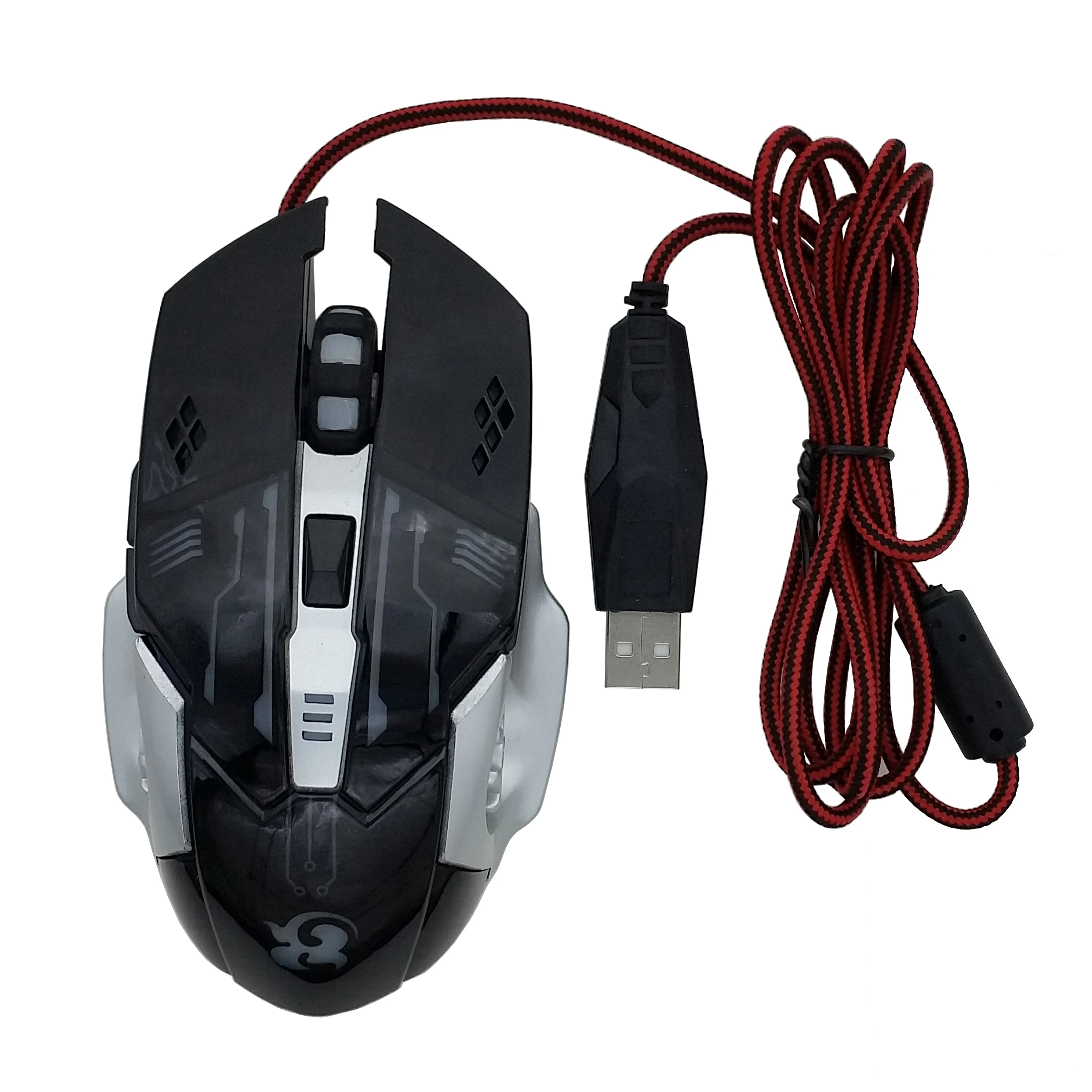 3200 dpi 7 светодиодный Оптический 6D Кнопка USB Проводная игровая мышь профессиональная настольная мышь T9