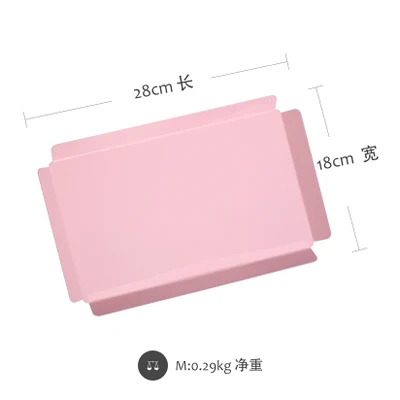 pink Минималистичный складной маленький лоток Кофейня столовая панель лотка столешница лоток для хранения ins стиль обеденная тарелка - Цвет: pink