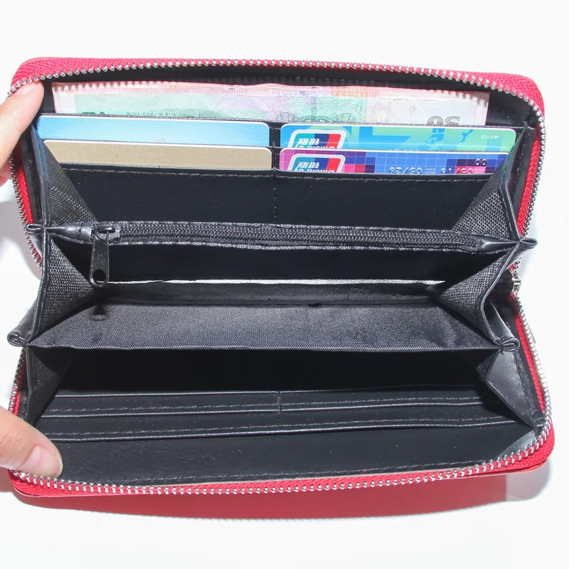 Женские кожаные кошельки модные женские большой емкости для кредитных карт