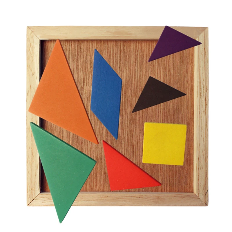 YEXAHQM деревянные головоломки Tangram обучения Образование Логические игрушки для