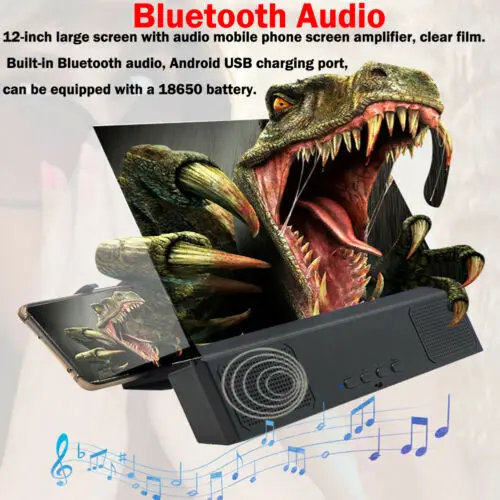 12 inch Mobile Phone Screen Amplifier Bracket With Bluetooth Speaker Big Audio Stand 3C2 | Мобильные телефоны и