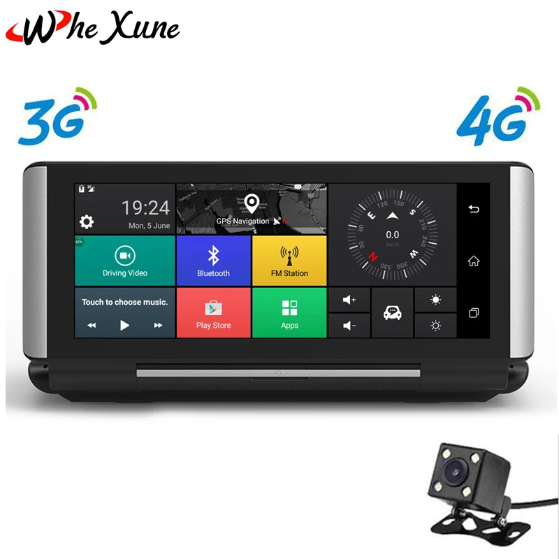WHEXUNE 6 86 дюймов 3g/4 г Android 5 1 Видеорегистраторы для автомобилей Камера gps Full HD 1080 P WI FI