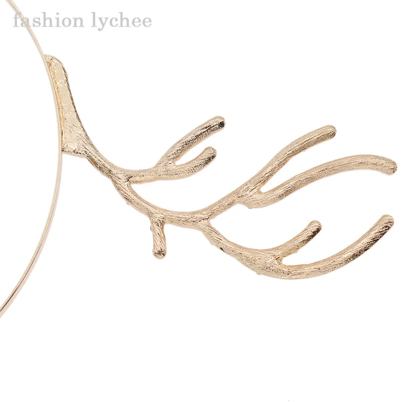 Модный женский обруч для волос lychee с милыми кристаллами в Форме Рога лося