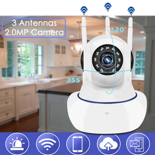 Беспроводная IP камера для домашней системы видеонаблюдения 2 МП|Камеры