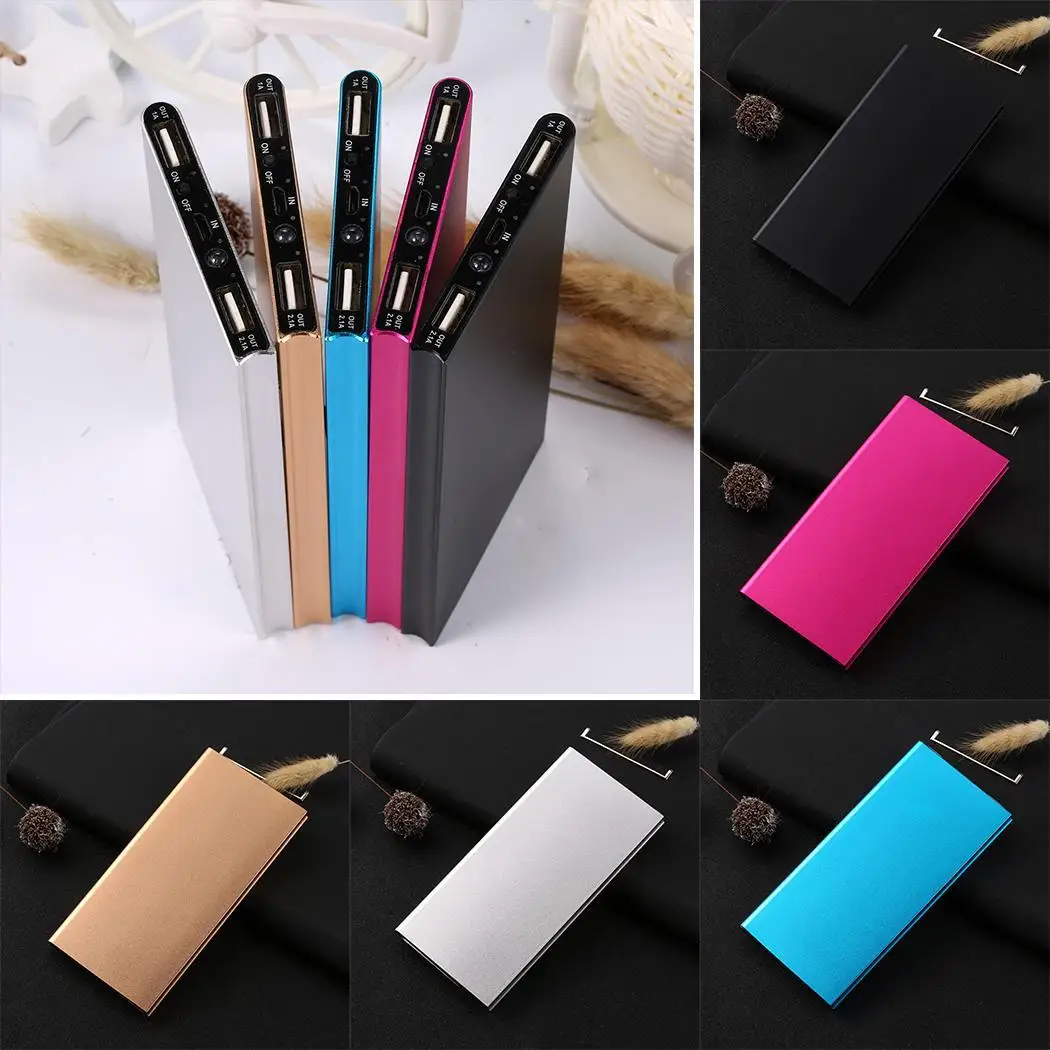 Ультра тонкий общий портативный двойной USB внешний аккумулятор зарядное