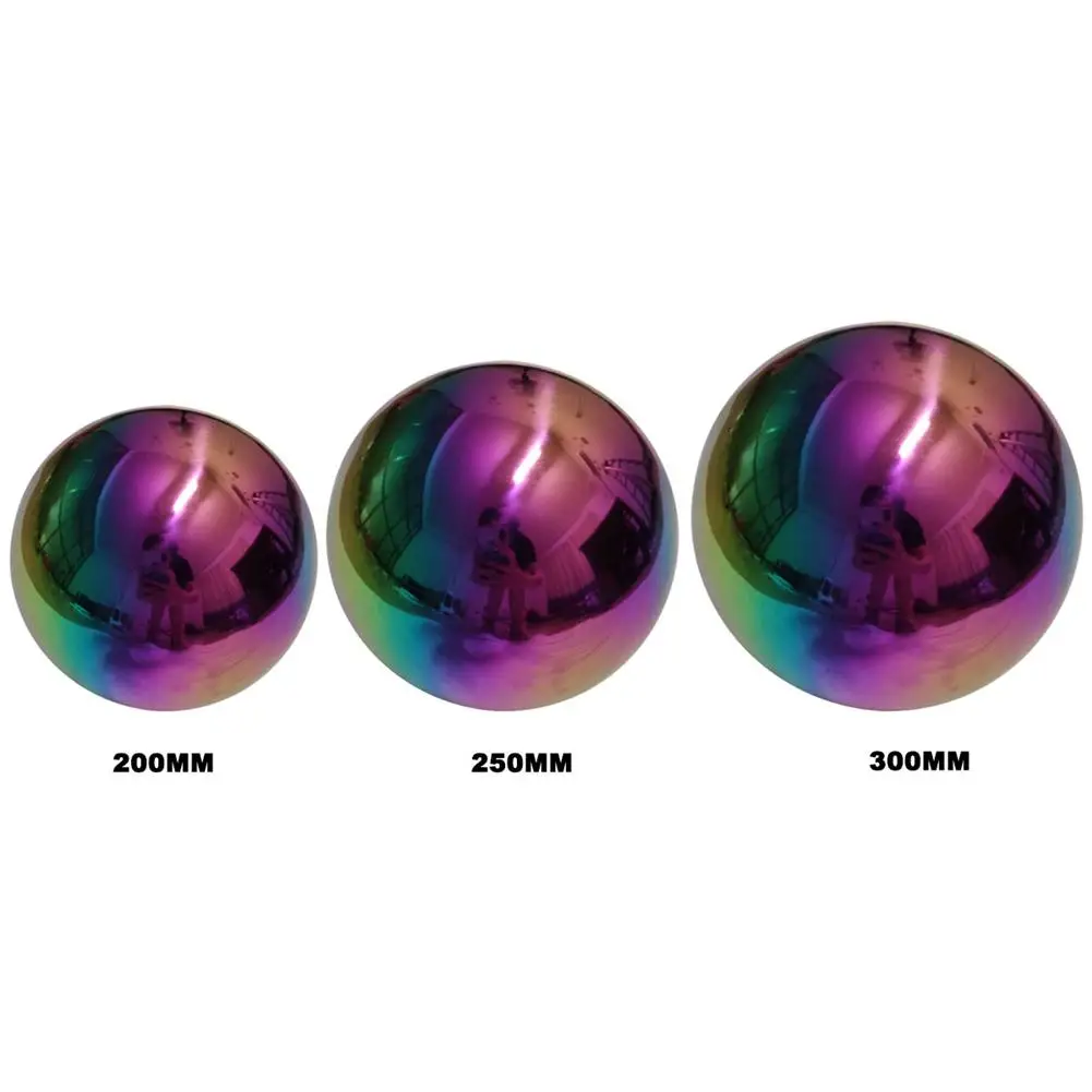 

Multi Color Decorative Ball Dia 20cm 25cm 30cm 304 Stainless Steel Hollow Ball Home Yard Home Garden Decoration Ornaments