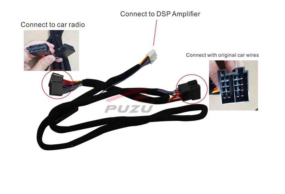 P31 P21 автомобильный DSP усилитель ISO вилка специальная-Хвостовая линия розетка