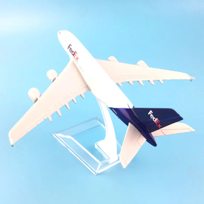 16 см A380 FedEx Экспресс металлического сплава модели самолет модель игрушечный самолет подарок на день рождения