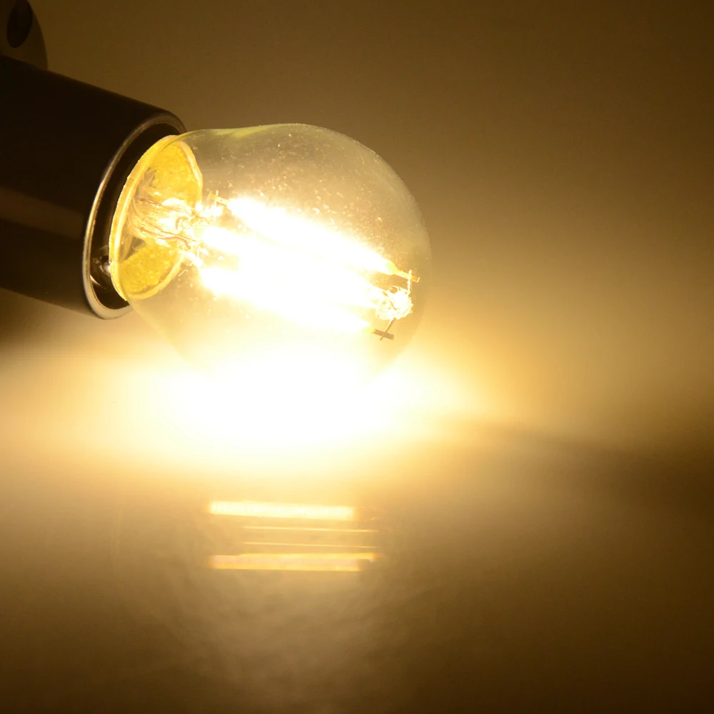 Светодиодная лампа E27 LED G45 AC 220v 240v E14 винтажная накаливания теплого белого света 12w