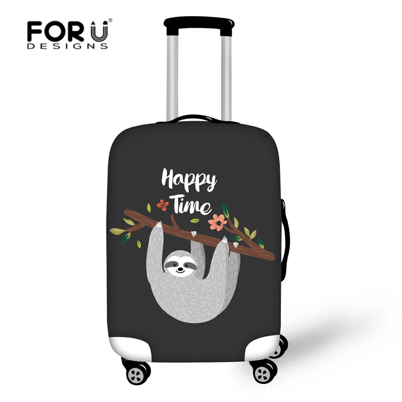 

FORUDESIGNS Cute Sloth Custom Travel Suitcase Protective Cover Elastic Dust Case Cover 18-30 Inch Trolley,Travel Accessories