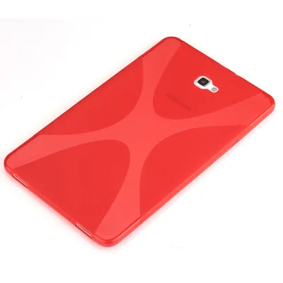 red Чехол для samsung Galaxy Tab A 10,1 T580 T585, GARUNK X-Line, мягкий силиконовый полупрозрачный гелевый Чехол из ТПУ для SM-T580 - Цвет: red