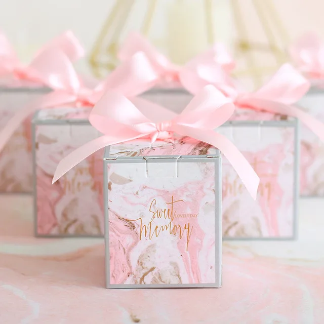 

Itschy 50 шт. 6x6x7 см розовая тема конфеты коробка с лентой Свадебные подарочные коробки Аксессуары для свадебной вечеринки свадебные сувениры и ...
