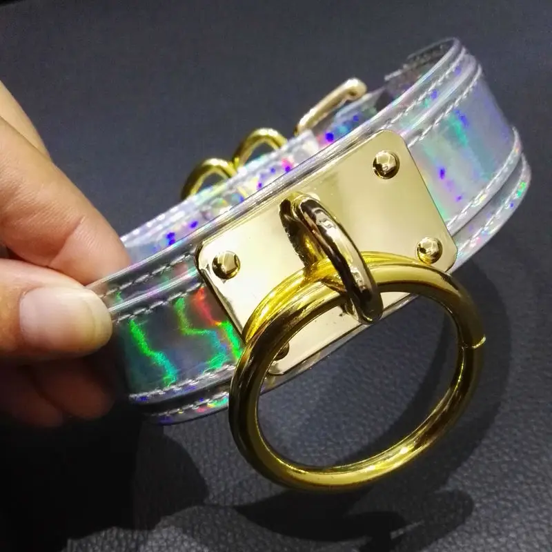 Женское колье из искусственной кожи круглое в стиле Харадзюку золотистого