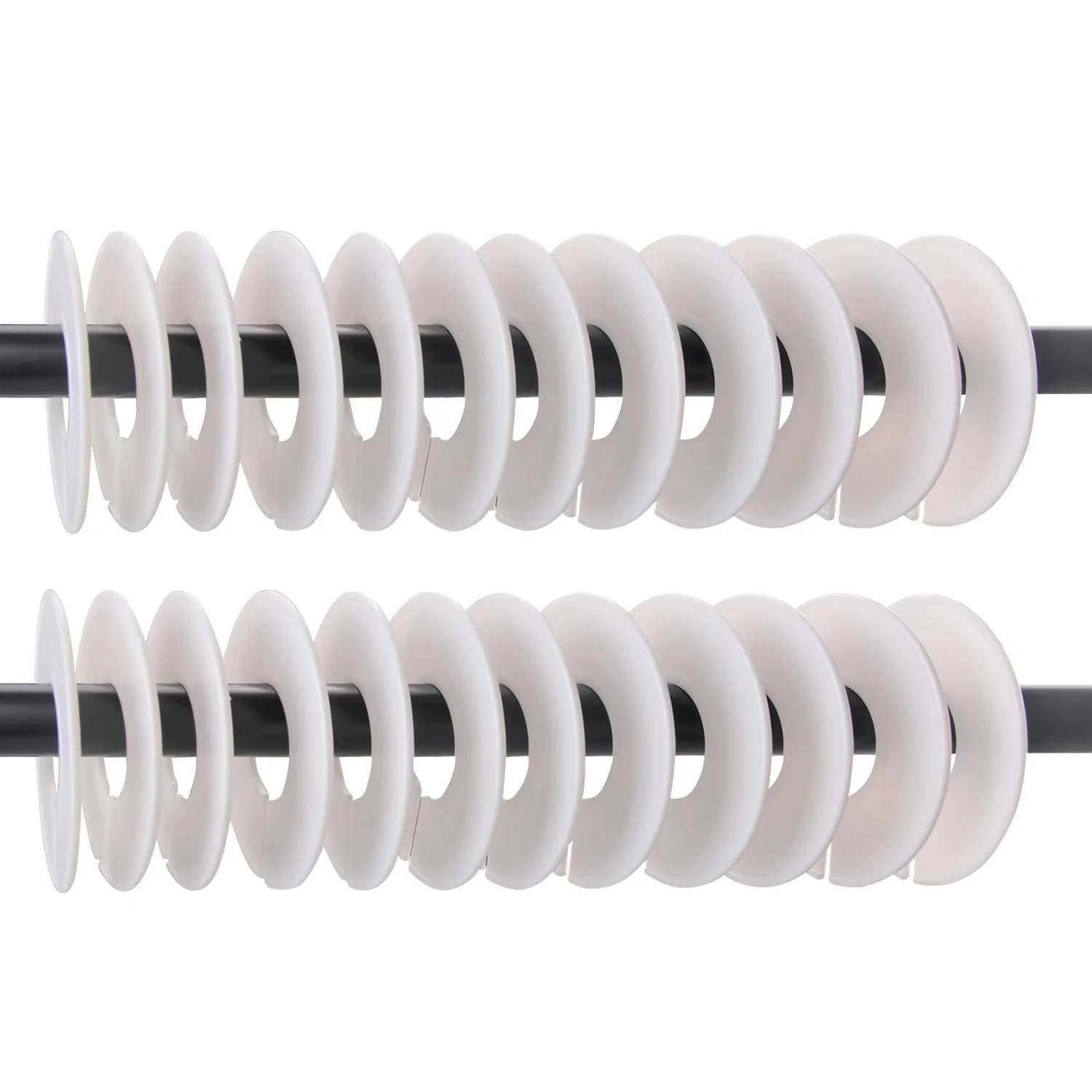 Behogar 36 шт белая вешалка для одежды Размер разделители с маркером ручка шкафа шкаф