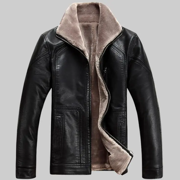 Мужская кожаная куртка 6xl Брендовая верхняя одежда из натуральной овечьей шкуры