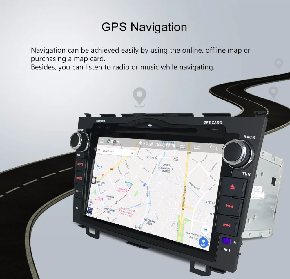 JOYING 4 Гб ОЗУ 2 Din Android 8,1 Авторадио Стерео головное устройство gps Мультимедийная система плеер FM для Honda CRV 2007-2011