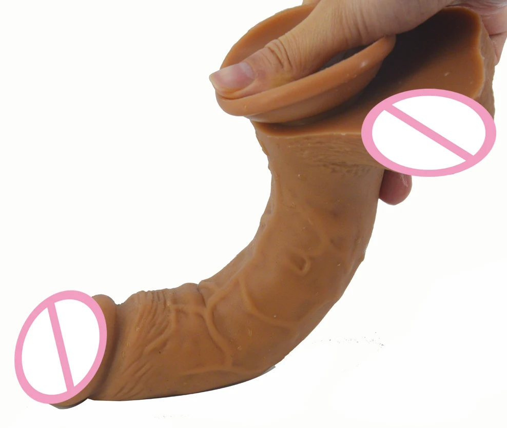 Унисекс реалистический мягкий силиконовый большой огромный член интимные