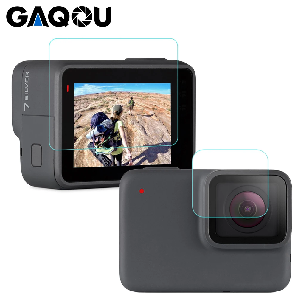 GAQOU закаленное стекло для Gopro Hero 7 6 5 черная крышка объектива ЖК-экран протектор Go Pro экшн-камера защитная пленка аксессуары