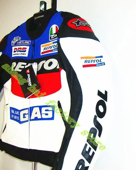 Duhan компания делает moto GP REPSOL гоночный кожаный мото rcycle куртка VS02 водонепроницаемый высокое качество синий оранжевый
