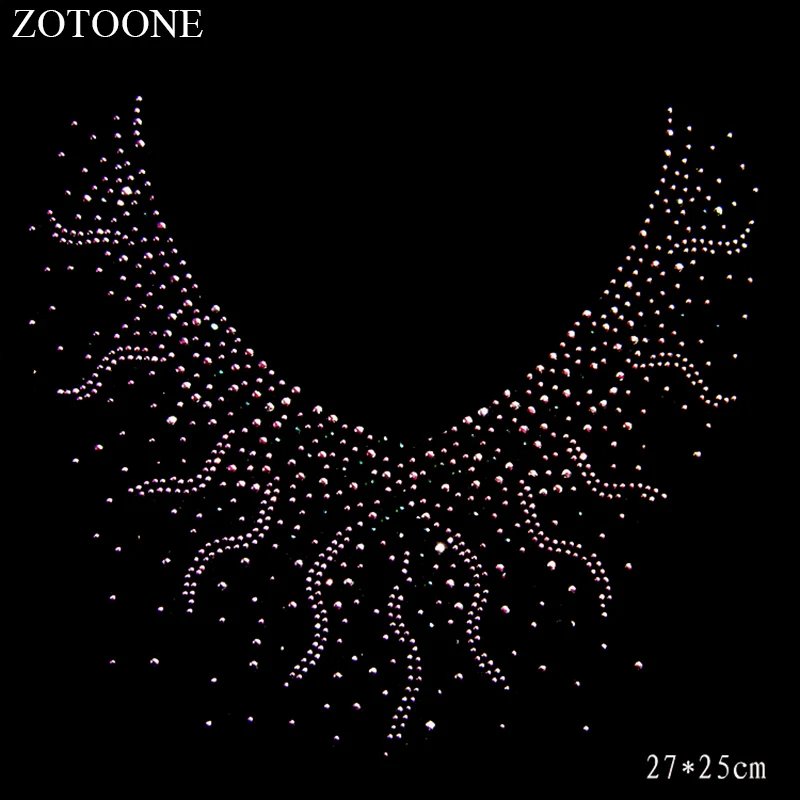 ZOTOONE прозрачные стразы горячей фиксации аппликация для одежды свадебное платье