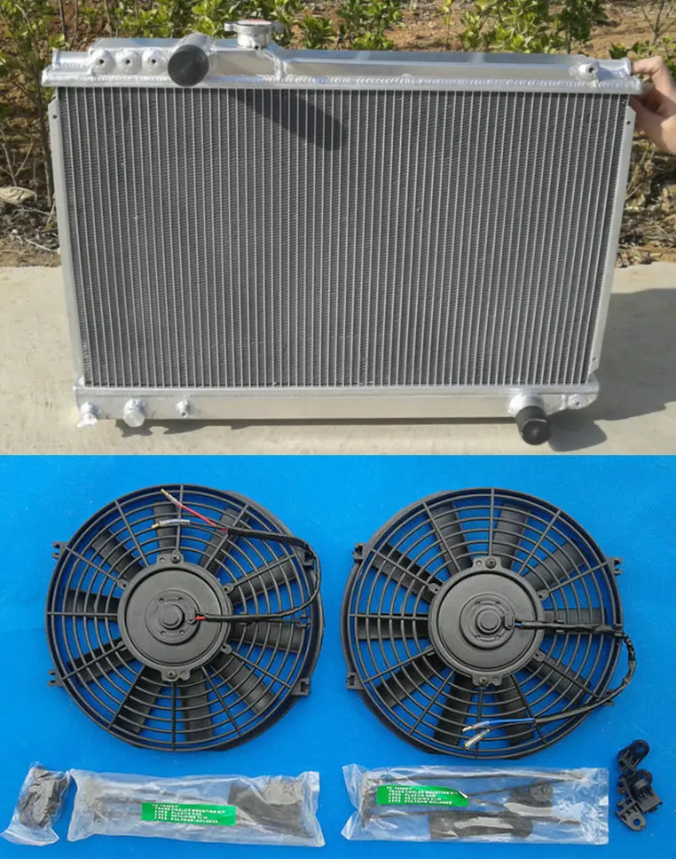 High-performance Aluminum Radiator FOR Toyota Supra 3.0 Turbo MT MA70 MK3 SOARER MZ20 7MGT +TWO FAN | Автомобили и мотоциклы