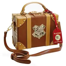PU School Badge Small Suitcase Shoulder Bag Halloween Christmas Cosplay Gifts