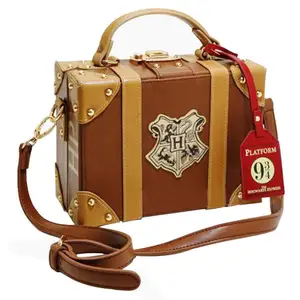 pu school badge small suitcase shoulder bag halloween christmas cosplay gifts free global shipping