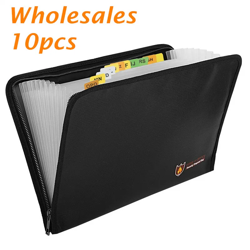 10 шт. портативный расширяющийся огнестойкий файл папка органайзер для