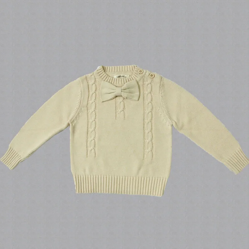 Winter Autumn Children Bow Sweater Warm Girls Sweaters Kids Knitted Pullovers Clothes Infantis Solid Clothing | Детская одежда и