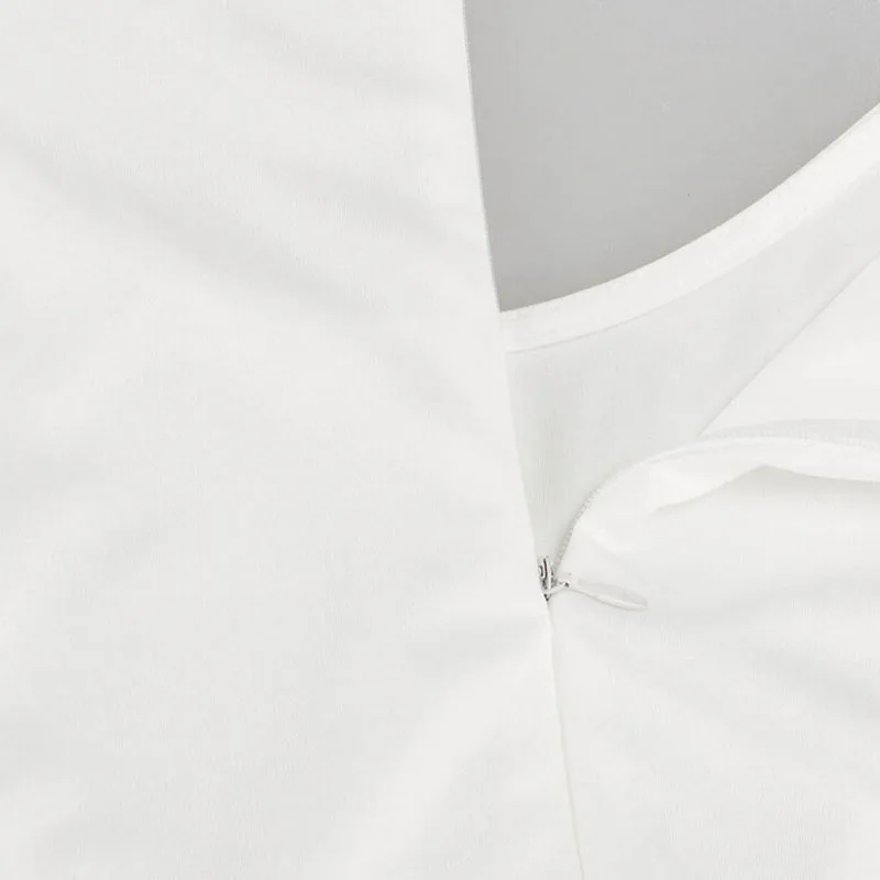 Lerfey Vestidos Летнее Повседневное платье Белый Плиссированные Мини повседневные