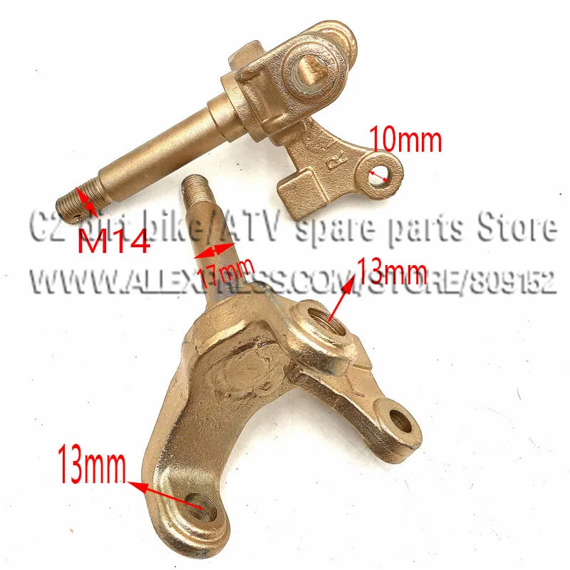 

free shopping 1Pair/2pcs Steering Strut Knuckle Spindle Fit For Drum Brake Hub of ATV 110cc 125cc 200cc 150cc Go Kart Buggy UTV