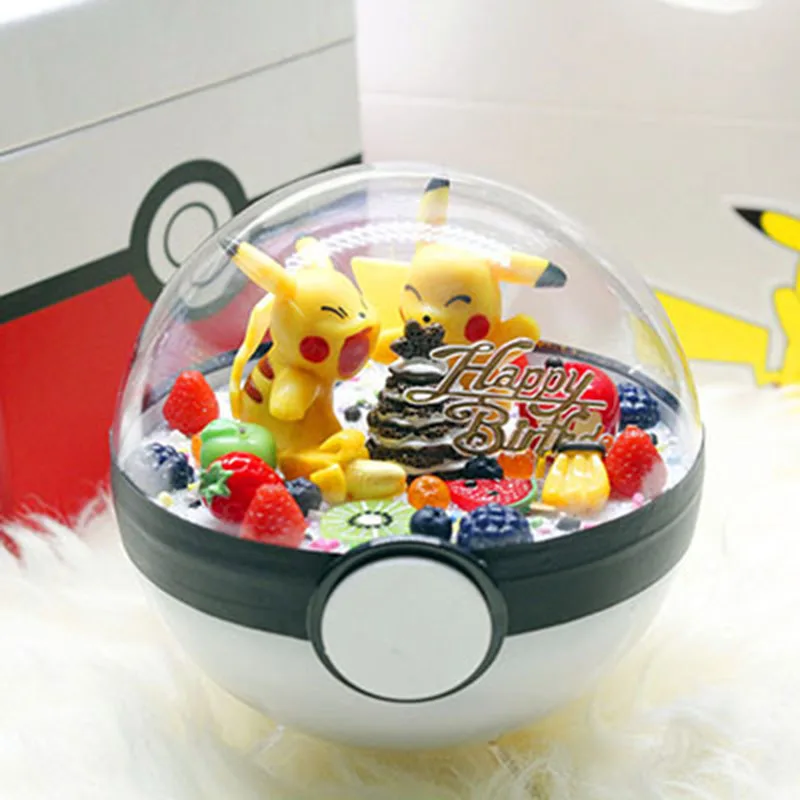 Японские Аниме фигурки и игрушки Pokeball Monster Pikachu DIY led ball торт ко дню рождения