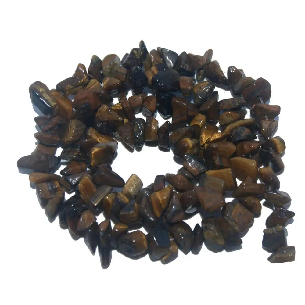 Tiger eye Натуральный камень 5-8 мм неправильной формы чипа свободной формы бисера розовый кварц аметисты Агаты лазурит для самостоятельного изготовления ювелирных изделий браслет - Цвет: Tiger eye