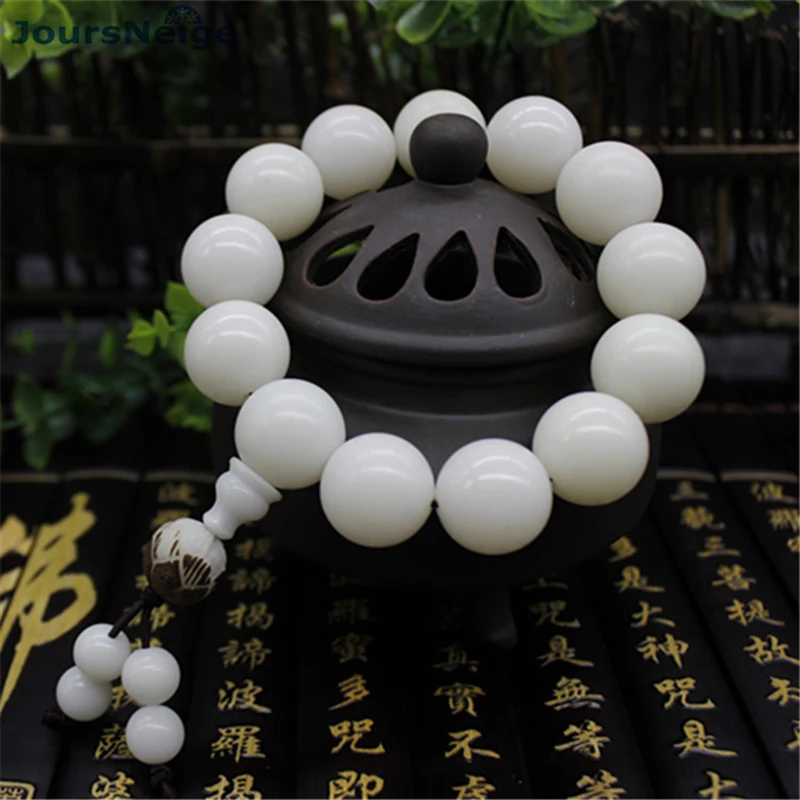 Natural White Bracelets Fashion Jewelry Bodhi Bracelet Accessories Men Women Men Bodhi Buddha Bead Hand String JoursNeige