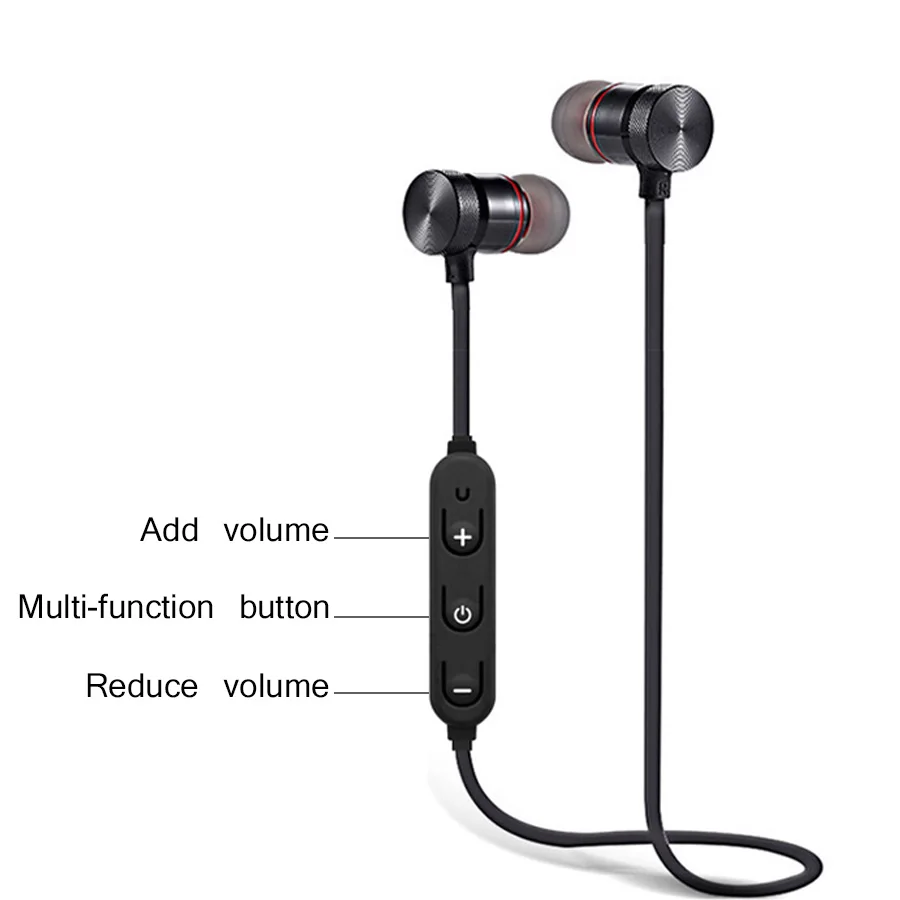 CBAOOO bluetooth наушники беспроводная гарнитура спортивные магнитные с микрофоном для
