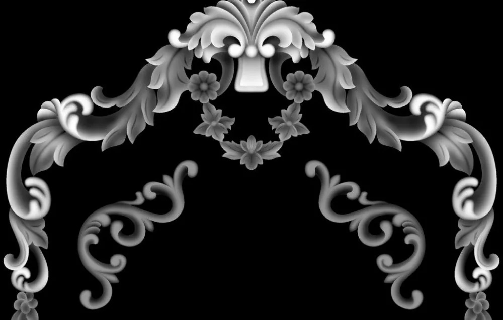

3D Model relief BMP format, router 3 axis engraving file furniture door cabinet pattern design (21) 5 MB