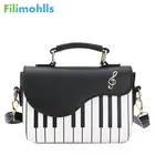 Дамская сумочка из искусственной кожи с пианино-ключами, маленькие женские сумки на плечо, Женский мессенджер через плечо с вышивкой, S1512