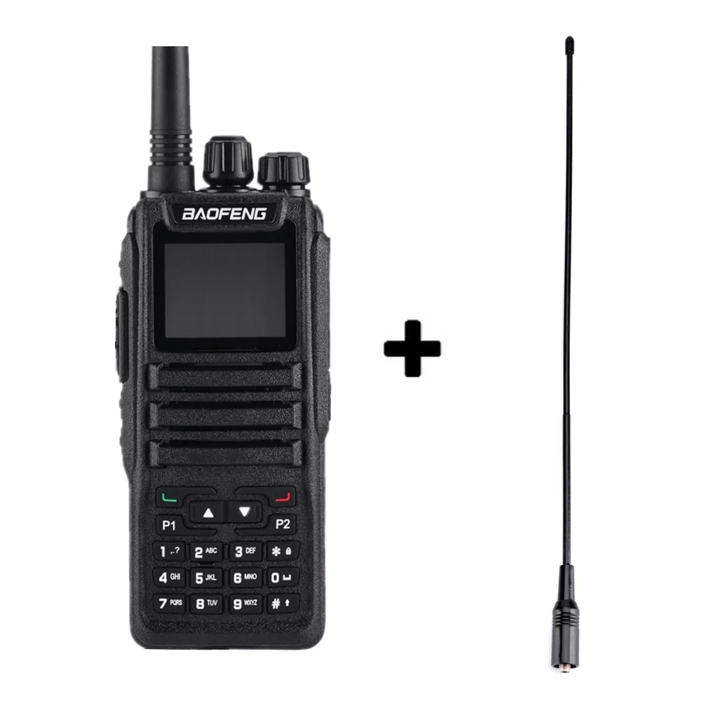 Add 1 long antenna Baofeng DM-1701 DMR Walkie Talkie Tier 1 Tier 2 Dual Time Slot Двухдиапазонная цифровая двухсторонняя радиостанция Baofeng Dm 1701 радиостанция - Цвет: Add 1 long antenna